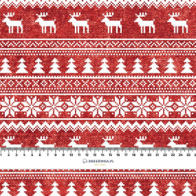 REINDEERS PAT. 2 / ACID WASH RED - brushed knitwear with elastane ITY