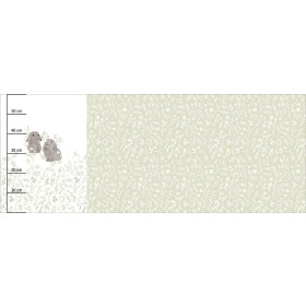 GREY BUNNIES (PASTEL BUNNIES) - PANORAMIC PANEL (60cm x 155cm)