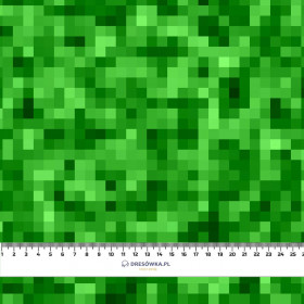 PIXELS pat. 2 / green - Woven Fabric for tablecloths