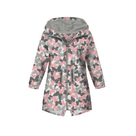 KIDS PARKA (ARIEL) - BUTTERFLIES / pink - softshell