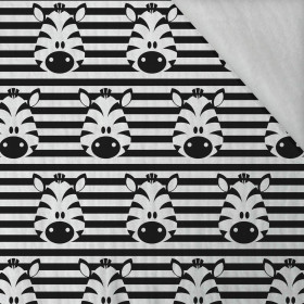 ZEBRAS / white  - Cotton muslin