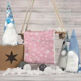 SNOWFLAKES PAT. 2 / ACID WASH ROSE QUARTZ - looped knit fabric