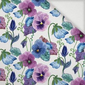 PANSIES (BLOOMING MEADOW) - Woven Fabric for tablecloths