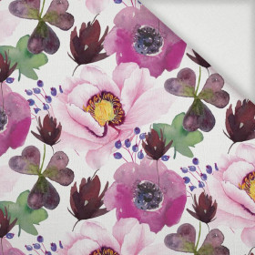 FLOWERS AND CLOVER (IN THE MEADOW) - Woven Fabric for tablecloths