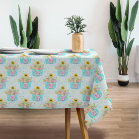 EASTER BOX (CUTE BUNNIES) - Woven Fabric for tablecloths
