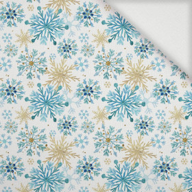 BLUE SNOWFLAKES  - Woven Fabric for tablecloths