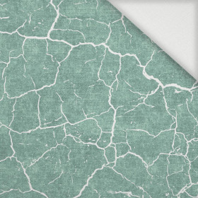 SCORCHED EARTH (white) / ACID WASH (modern mint) - Woven Fabric for tablecloths