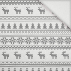 REINDEERS PAT. 2 /  light grey - Woven Fabric for tablecloths
