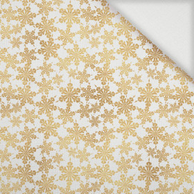 GOLDEN PAPER SNOWFLAKES (WHITE CHRISTMAS) - Woven Fabric for tablecloths