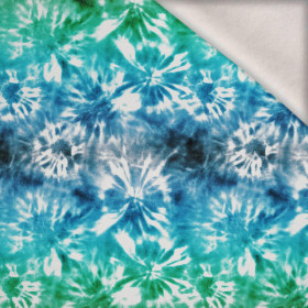 BATIK pat. 1 / blue - green - brushed knitwear with elastane ITY