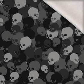 CAMOUFLAGE SKULLS / gray - brushed knitwear with elastane ITY