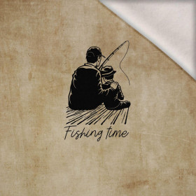 FISHING TIME PAT. 2 - panel (75cm x 80cm) brushed knitwear with elastane ITY