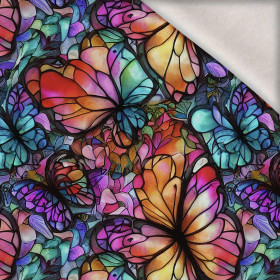 BUTTERFLIES / STAINED GLASS - brushed knitwear with elastane ITY