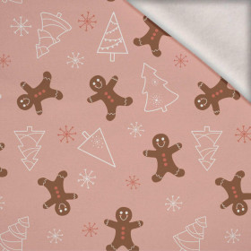 GINGERBREAD MAN (CHRISTMAS GINGERBREAD) / dusky pink - brushed knitwear with elastane ITY