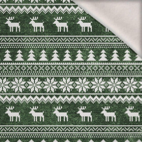 REINDEERS PAT. 2 / ACID WASH BOTTLE GREEN - brushed knitwear with elastane ITY