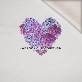 WE LOOK CUTE TOGETHER -  PANEL (75cm x 80cm) brushed knitwear with elastane ITY
