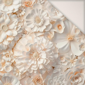 WHITE FLOWERS PAT. 4 - PERKAL Cotton fabric