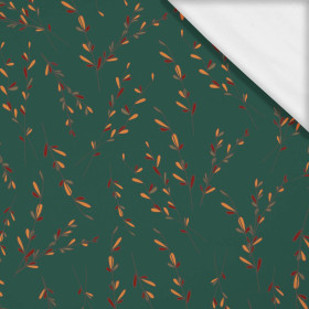 AUTUMN TWIGS / bottle green (RED PANDA’S AUTUMN)- single jersey with elastane ITY