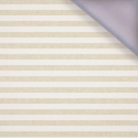 STRIPES 1x1 - acid ecru / acid beige  - softshell