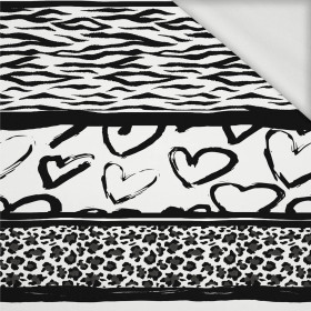 ANIMAL HEARTS - looped knit fabric