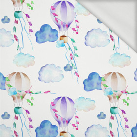 HOT AIR BALLOONS (COLORFUL TRANSPORT) - looped knit fabric