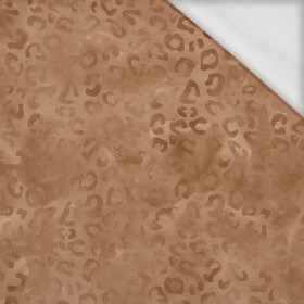 SPOTS / modern mint (SNOW LEOPARDS) - looped knit fabric