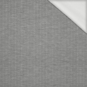 HERRINGBONE / NIGHT CALL / grey - looped knit fabric