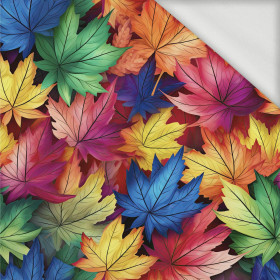 RAINBOW LEAVES PAT. 2 - looped knit fabric