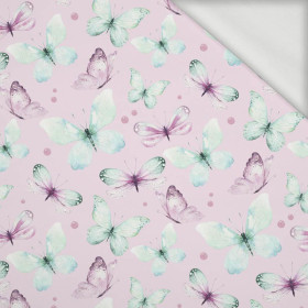 BUTTERFLIES PAT. 1 (WATER-COLOR BUTTERFLIES) - looped knit fabric