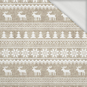 REINDEERS PAT. 2 / ACID WASH BEIGE - looped knit fabric