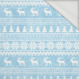 REINDEERS PAT. 2 / ACID WASH LIGHT BLUE - looped knit fabric