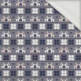 REINDEERS / sweater (WINTER TIME) / grey - looped knit fabric