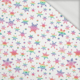RAINBOW SNOWFLAKES PAT. 2 - looped knit fabric