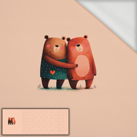 BEARS IN LOVE 1 - panoramic panel looped knit (60cm x 155cm)