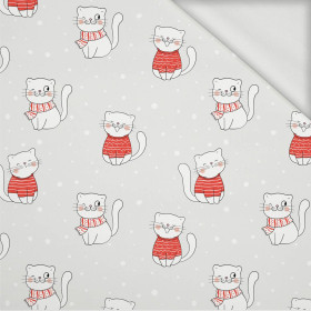 WINTER KITTENS (WINTER FUN) - looped knit fabric