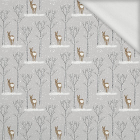 WINTER ROE DEER (WINTER) - looped knit fabric