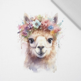 WATERCOLOR LAMA - panel (60cm x 50cm) Cotton woven fabric