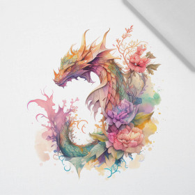 WATERCOLOR DRAGON PAT. 2  - panel (75cm x 80cm) Cotton woven fabric