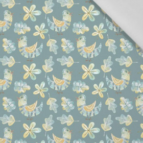 BIRDS AND LEAVES (FOREST ANIMALS) - Cotton woven fabric