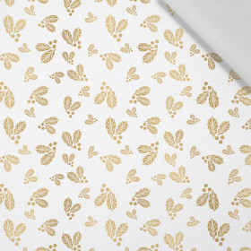 GOLDEN HOLLY (WHITE CHRISTMAS) - Cotton woven fabric