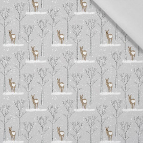WINTER ROE DEER (WINTER) - Cotton woven fabric