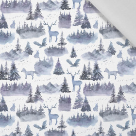 ANIMALS IN THE FOREST (PAINTED FOREST) - Cotton woven fabric