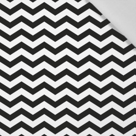 ZIGZAGS / black - Cotton woven fabric