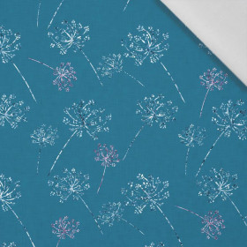 GLITTER DANDELIONS (DRAGONFLIES AND DANDELIONS) - Cotton woven fabric