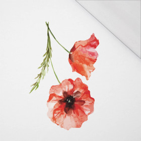 POPPIES pat. 2 - panel (75cm x 80cm) SINGLE JERSEY PANEL