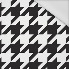 BLACK HOUNDSTOOTH (big) / WHITE - Waterproof woven fabric
