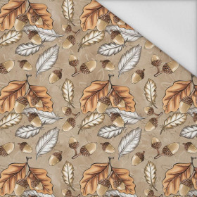 LEAVES AND ACORNS pat. 3 (AUTUMN IN THE FOREST) - Waterproof woven fabric