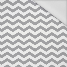 ZIGZAGS / grey - Waterproof woven fabric