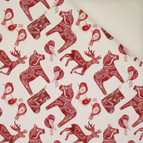 WINTER ANIMALS pat. 3 (NORDIC CHRISTMAS)- Upholstery velour 