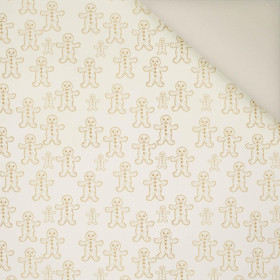 GOLDEN GINGERBREAD MEN (WHITE CHRISTMAS)- Upholstery velour 